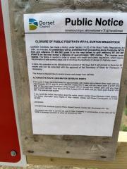 East Cliff has become dangerous with land slips - not likely to change any time soon, so there's a diversion across the golf course